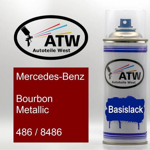 Mercedes-Benz, Bourbon Metallic, 486 / 8486: 400ml Sprühdose, von ATW Autoteile West.